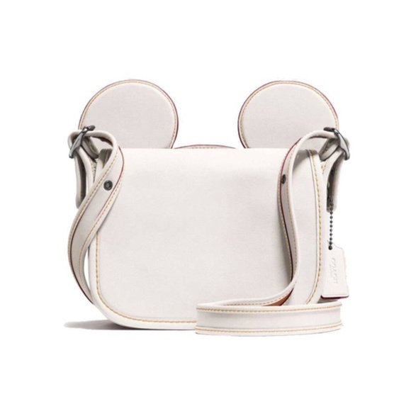 Coach Handbags - Coach Patricia Leather Saddle Bag with Mickey Ears